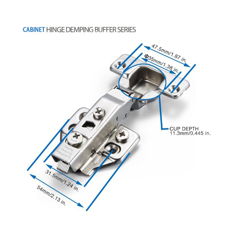 Zuogang adjustable Cold Steel MS hydraulic buffer damping Clip-on Soft Closing cabinet furniture 3D hinge