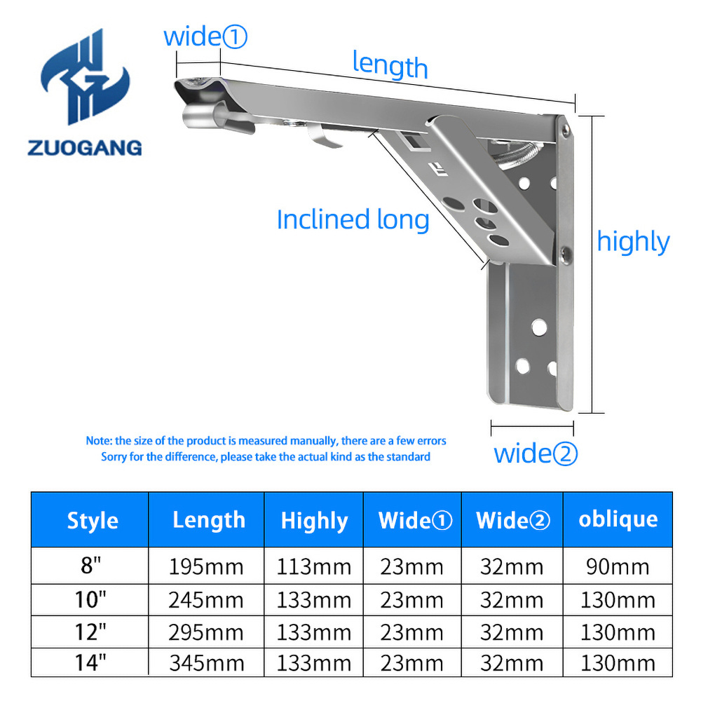 Zuogang l shaped bracket steel london furniture shelf cabinet plastic angle triangle brackets