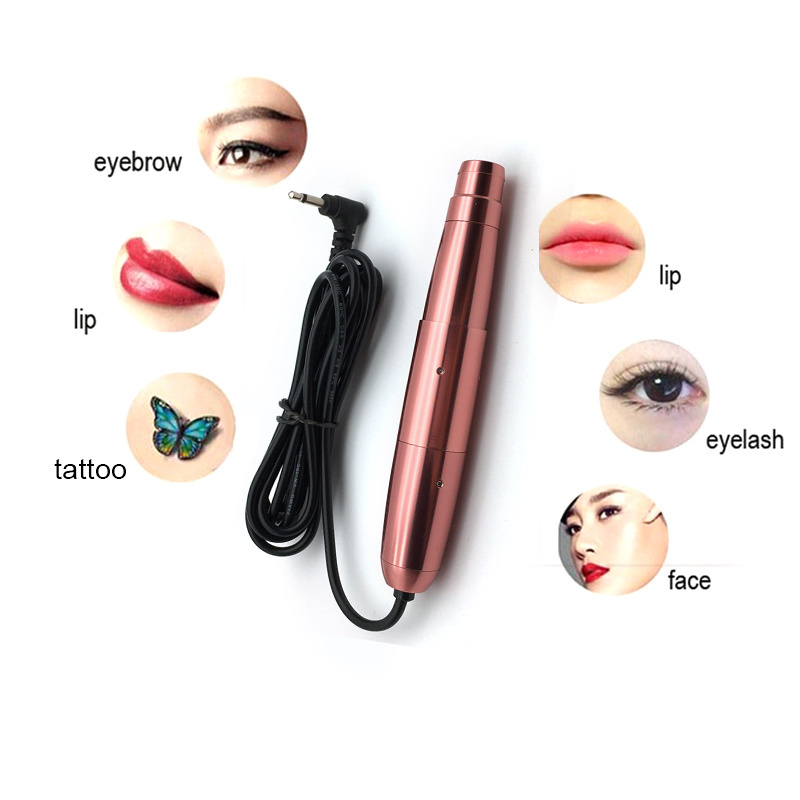 New Rose Permanent Makeup Rotary tattoo machine With Swiss Motor Permanent Makeup Tattoo Power Supply For Tattoo Eyebrow Lip