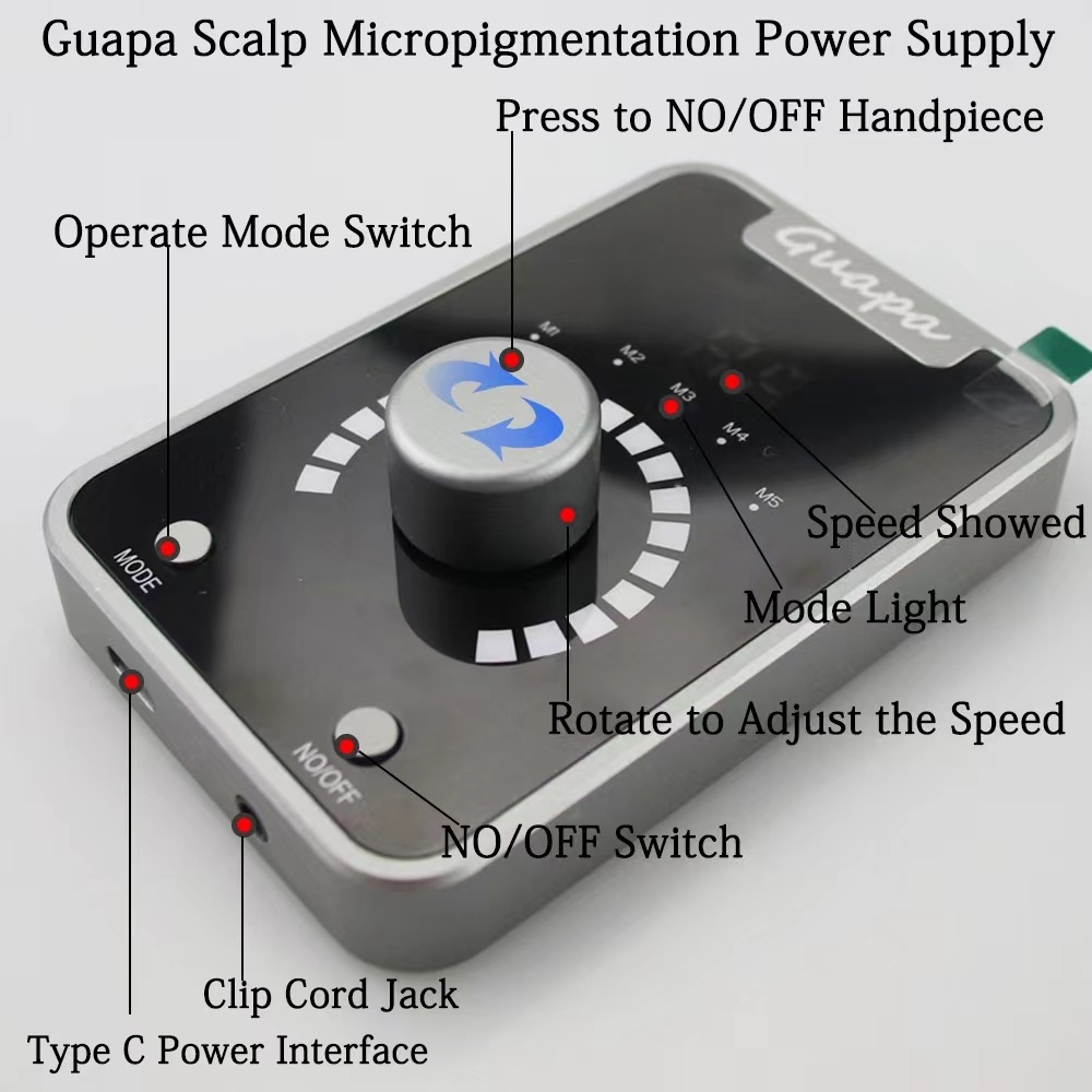 Hot Sale Scalp Micropigmentation Machine in Korea Powerful SMP Tattoo Gun with 3.5mm Stroke for Hairline Tattoo