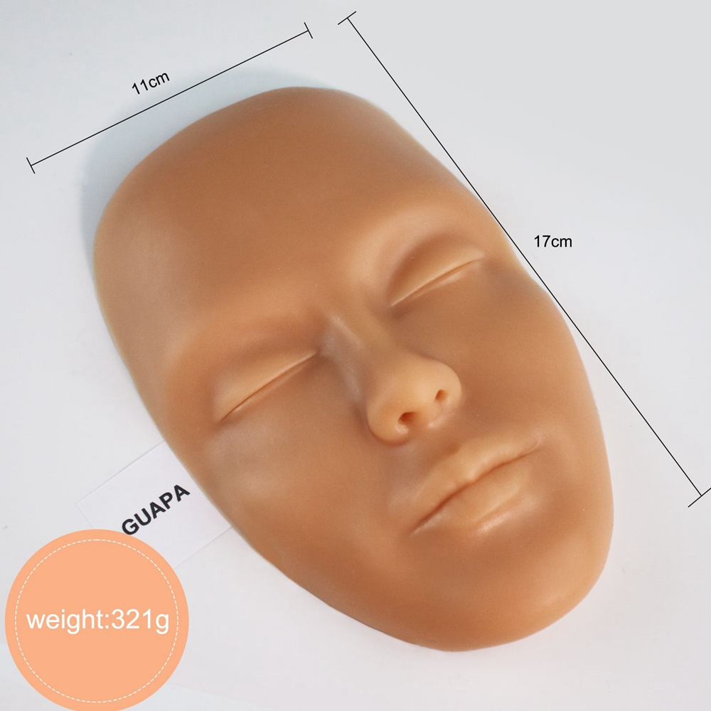 Tattoo 3D Practice Face Hyper Realistic Premium Silicone Skin Face Mannequin for Makeup Practice Whole Silicone Face Doll