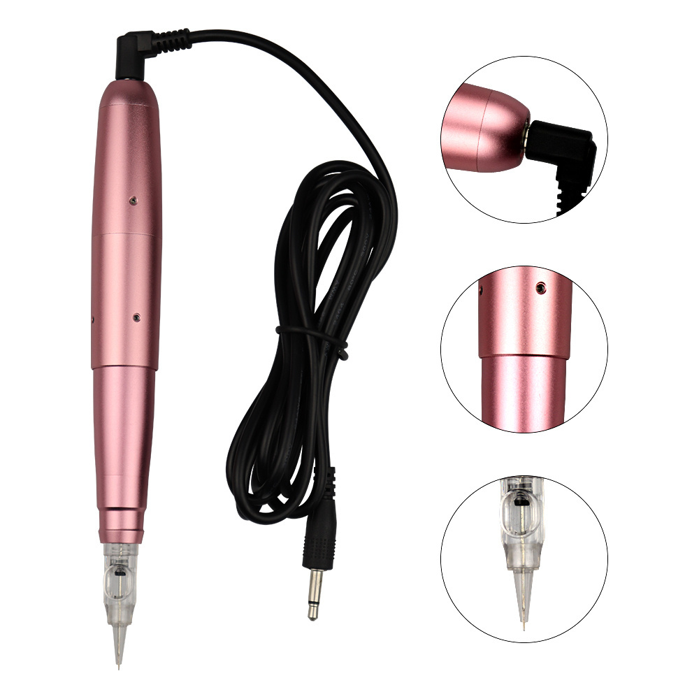 Easy Click Permanent Makeup Machine Rotary Pen Tattoo Dermografo with Strong Quiet Motor for Eyebrow Lips Eyeliner Tattoo