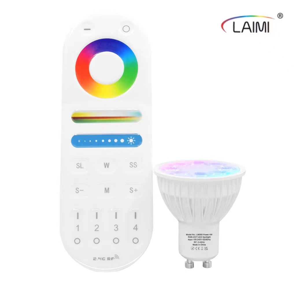 2.4G RF Smart Home Voice Control Lamp GU10 Tuya WiFi LED Smart Light Bulbs with 4W