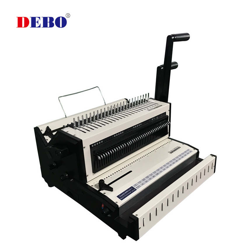 New DB300  Heavy Duty Wire Binding Machine Manual Double-O Binder Punch Close 3:1 Pitch