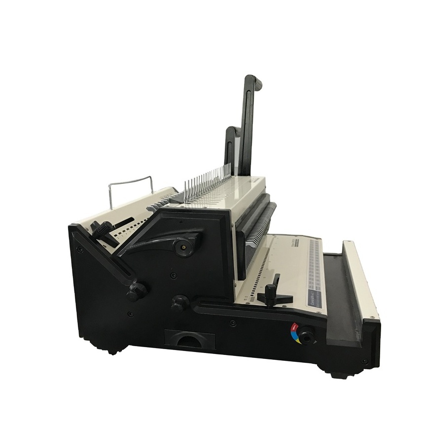 New DB300  Heavy Duty Wire Binding Machine Manual Double-O Binder Punch Close 3:1 Pitch