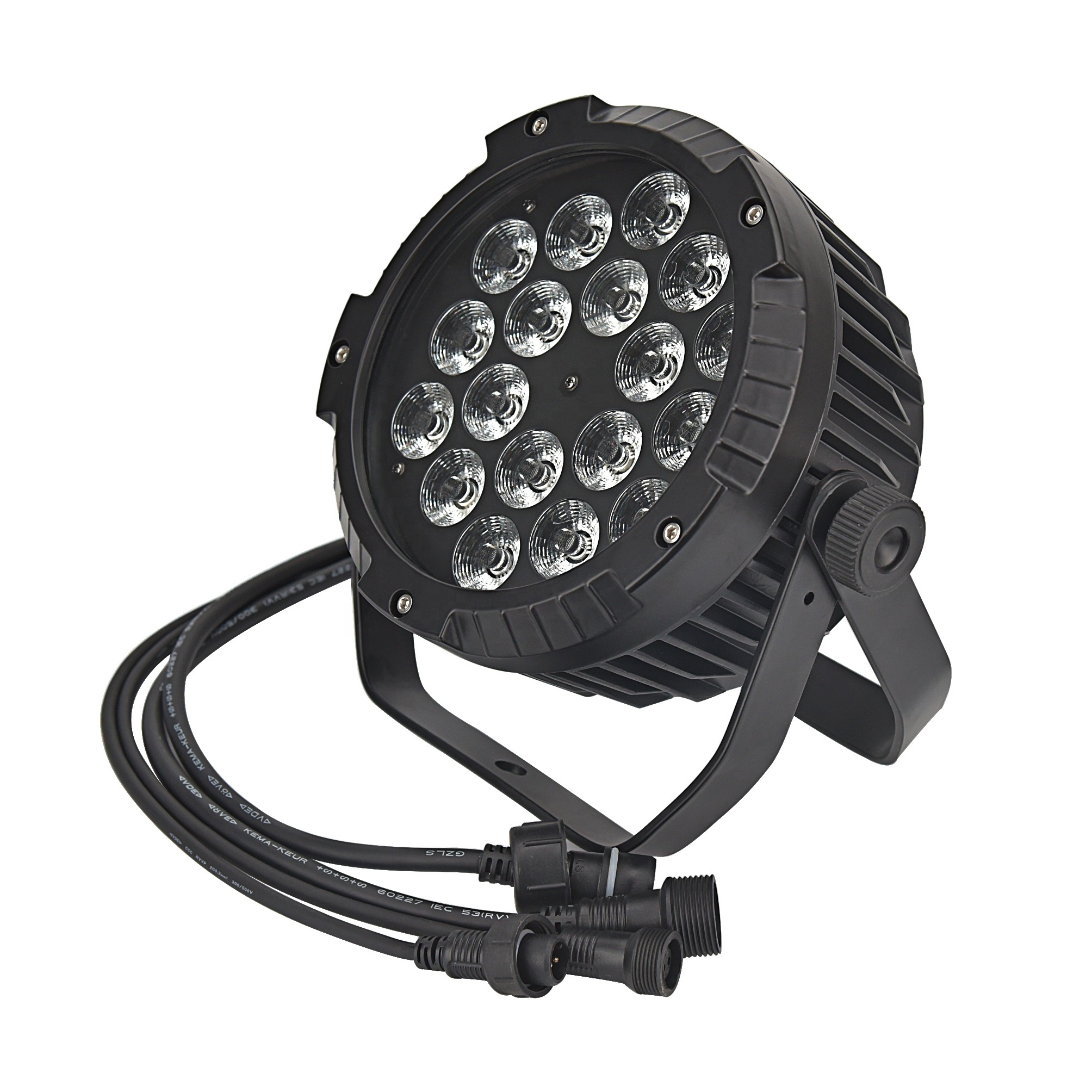 Outdoor Par Light Series 18leds 10W RGBWA+UV Waterproof Led Par Can 18x18W 4/5/6in1 IP65 Uplight Flat Par for Outdoor Events