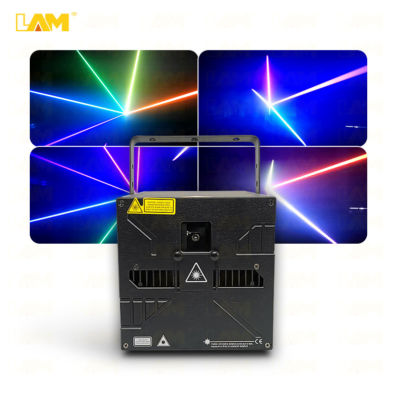 LAM 5W RGB Animation Laser Light 3D Laser Projector Events Nightclub  Rgb Laser 30 Kpps For dj Disco Lazer