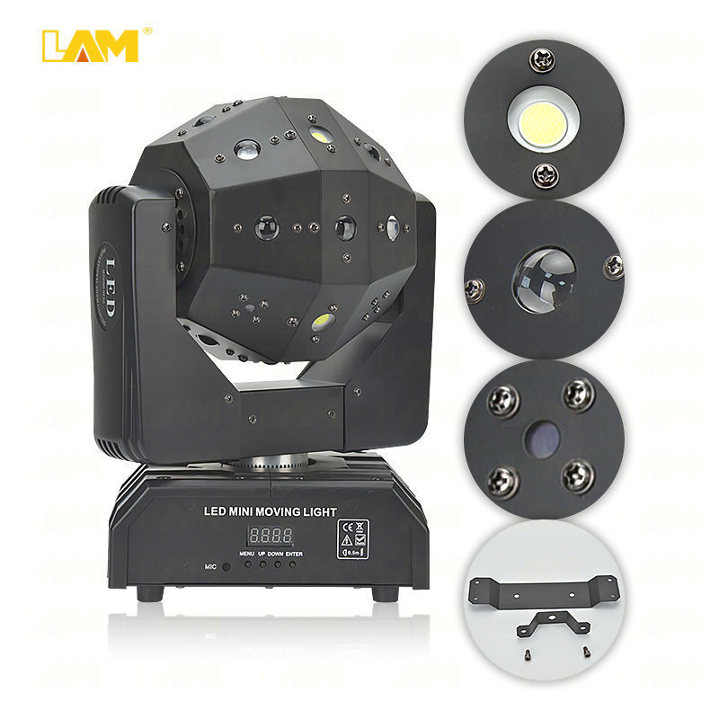 Professional Dj Disco Ball Led Beam 3in1 Moving Head Light High Brightness Disco Ball Laser Light