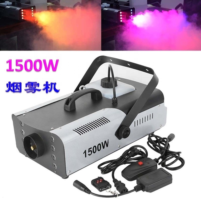 Factory Wholesale Led 1500w Fog Machine 6led Remote Control Stage Smoke Machine