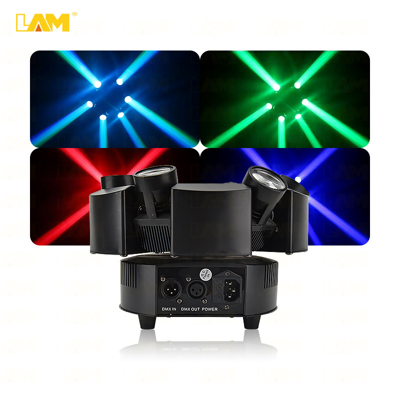 Good Price 6 Heads RGBW 4in1 Led Beam Laser Moving Head Light 6*10W Full Color Smart Rotation Beam Lazer Party Show Disco Lights