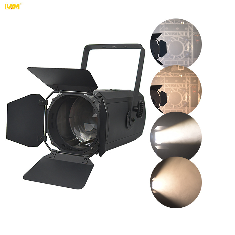 300W/200W Led Cob Zoom Par Light Warm White Cool White 2in1 Spotlight 3200k/4200k/5600k Led Spot Light for Cinema Opera Concerts