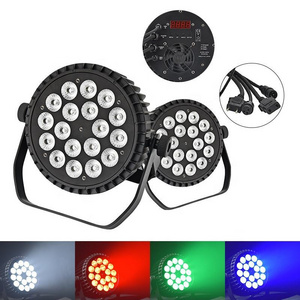 Professional Indoor led par stage dj lights 18x12w built in wireless light for disco wedding party