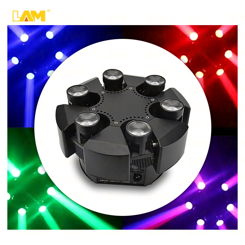 Good Price 6 Heads RGBW 4in1 Led Beam Laser Moving Head Light 6*10W Full Color Smart Rotation Beam Lazer Party Show Disco Lights