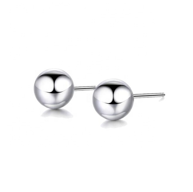 Classical Factory Direct Wholesale Cheap  Minimalist 316L Stainless Steel Ball Earring 8MM YE15762