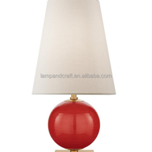 red ball glass table lamp with umbrella shade for hotel Guestroom living room Bedroom Room office Home Lighting Decoration