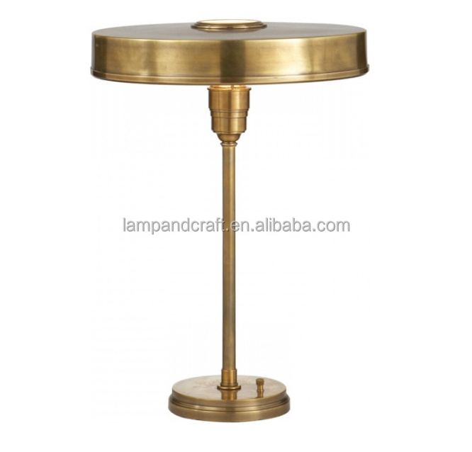 Large Table Lamp 1-Light Hand-Rubbed Brass & Alabaster Linen Shade for home decor bedroom hotel lobby hotel Guestroom