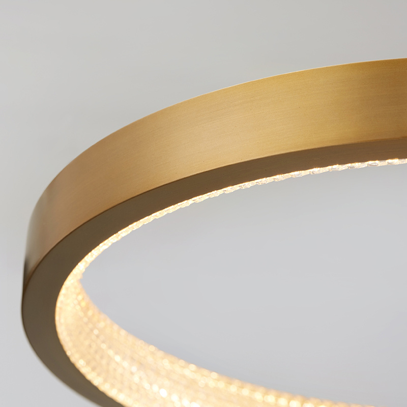 LED Gold circle bedroom lamp ceiling lamp light