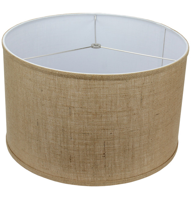 original linen fabric drum harp lampshade retro lamp shade ceiling lamp shade