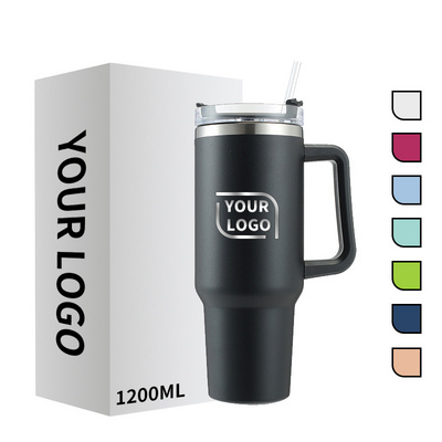 Custom logo 40 oz cup quencher h2.0 tumbler 30oz 40oz stainless steel outdoor mug with handle and straw