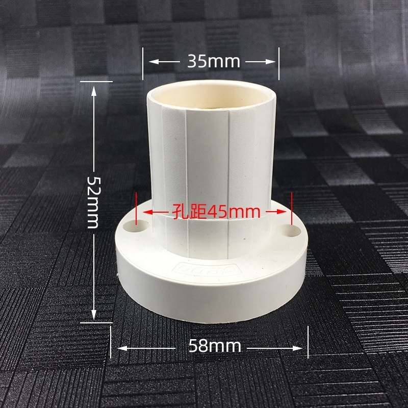 CE certificate plastic  white rotatable  straight  angle   E27 plastic lamp holder socket For Thailand Cambodia market