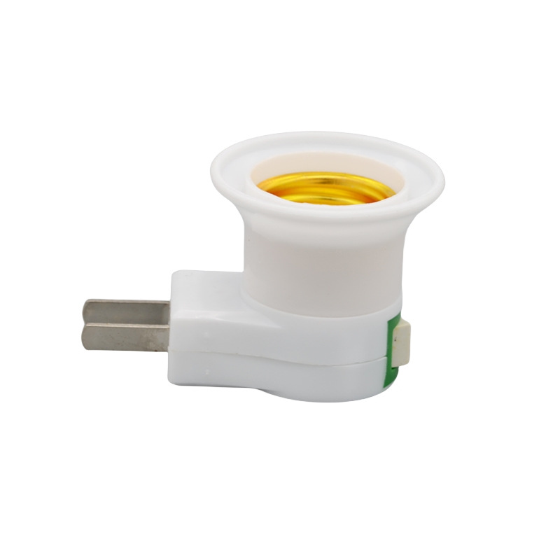 Wall socket small night light wall plug E27 lamp holder transfer seat with switch lamp holder household simple socket