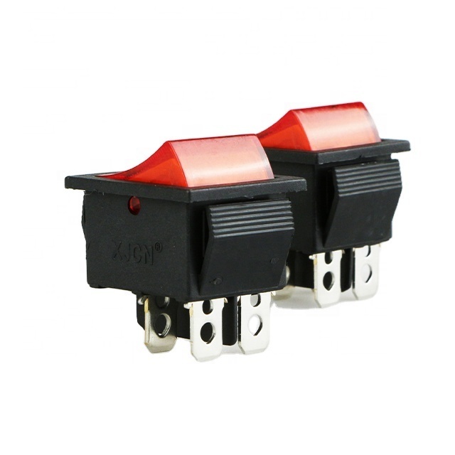 16A Electrical boat switch 4 pin 6 pin illuminated ON-OFF KCD4 rocker switch