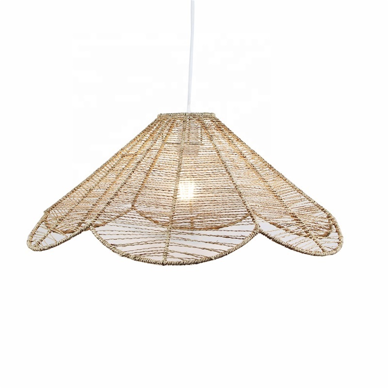 Decorative Bamboo lamp shade Pendant Lamp for cafe restaurant Lantern Woven Bamboo light Restaurant solar indoor pendant lights