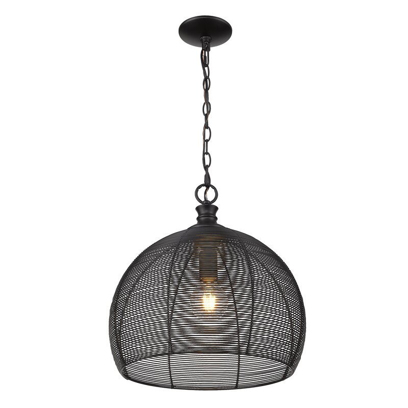 Metal creative pendant light handmade night lamp wicker basket light fixture