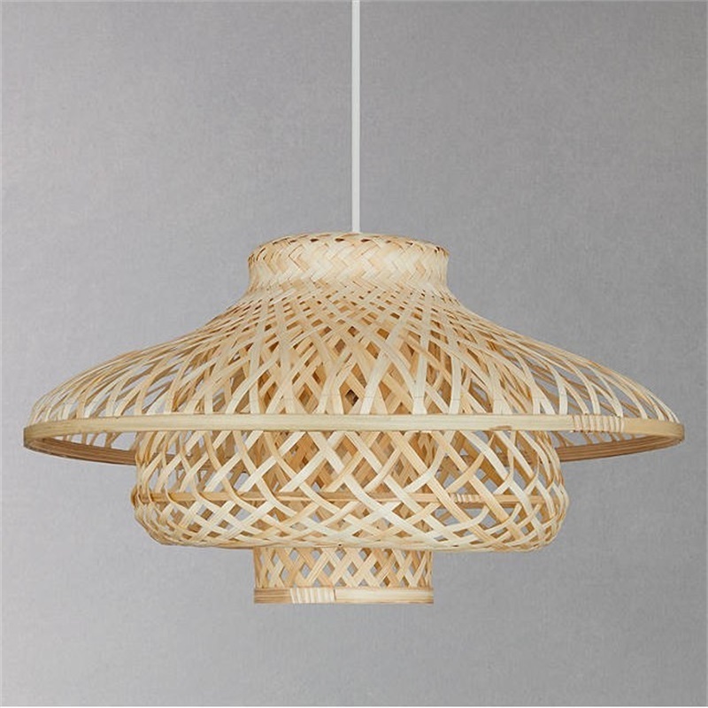 Outdoor design handmade decorative bamboo chandelier pendant light fixtures lamp shade Umbrella Bamboo Lamp