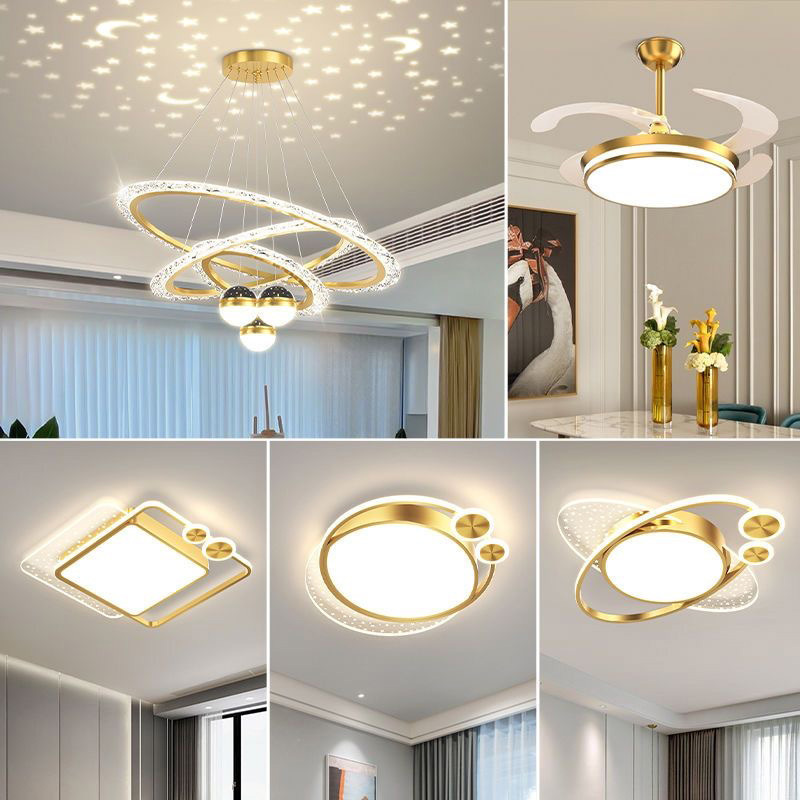 Classic chandelier lamp led lights for gaming setup Hot Sale Led  Lamp Decorative Copper Finish Wall Light For Corridor