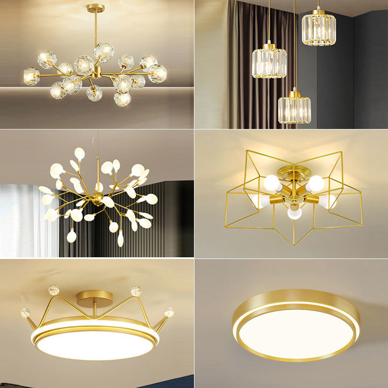 Classic chandelier lamp led lights for gaming setup Hot Sale Led  Lamp Decorative Copper Finish Wall Light For Corridor