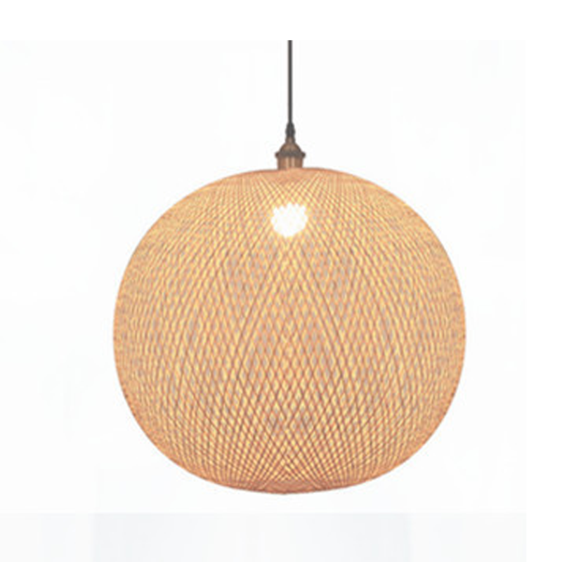 Bamboo Moon lamp shade Chandelier Indoor light Hanging LED Ceiling Light Pendant Lamp Fixtures Rattan Woven Home Bedroom Decors