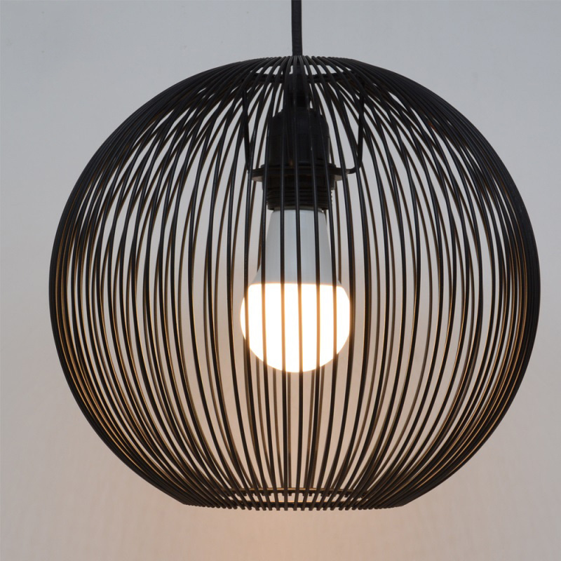 Pendant light for restaurant hotel shopping mall black bamboo handmade weaving chandelier lamp decor lighting fixtures