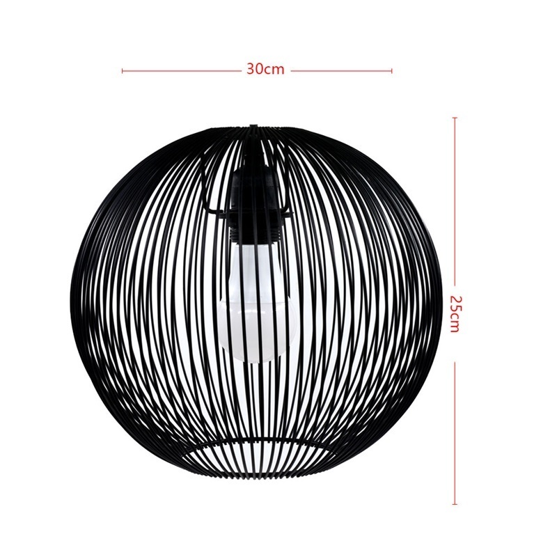 Pendant light for restaurant hotel shopping mall black bamboo handmade weaving chandelier lamp decor lighting fixtures