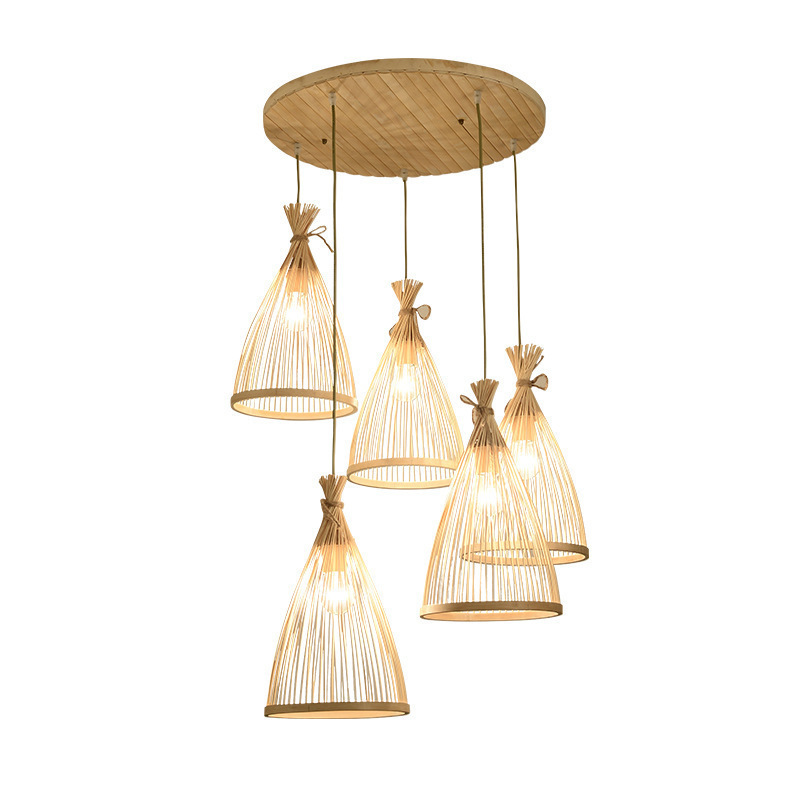 Bedroom living decor lights Bamboo Lamp Hot sale Bamboo  Lamp Set chandelier