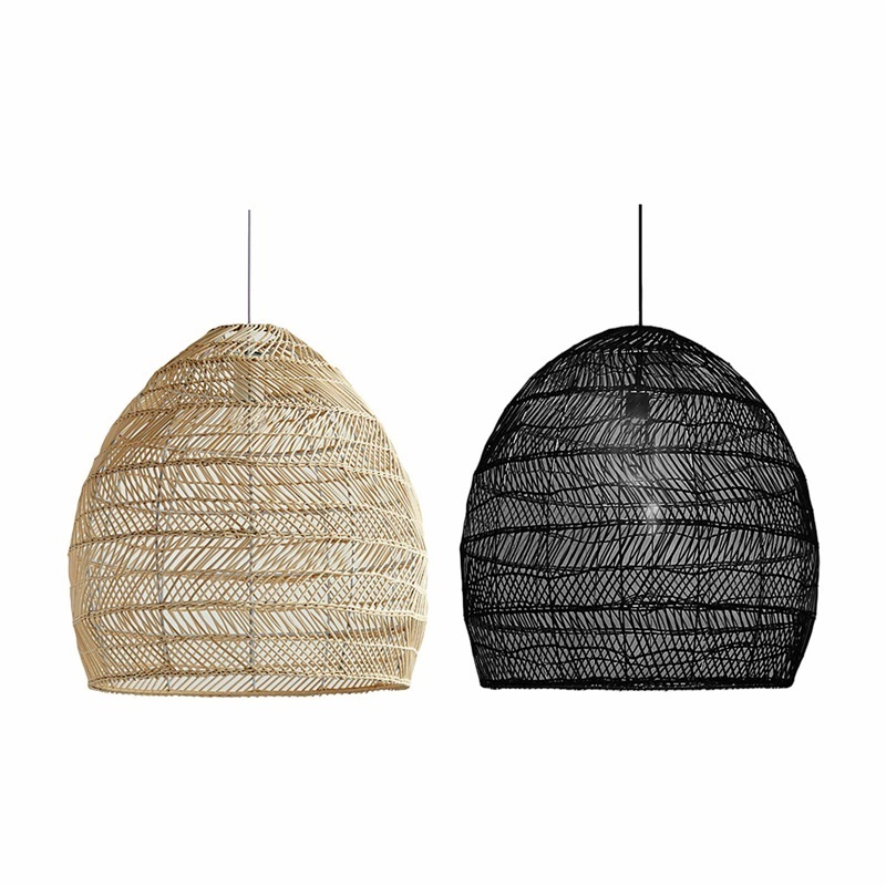 Modern Bamboo weaving bamboo Rattan Weaving Pendant lamp shade lanterns living room hotel restaurant aisle long Pendant light