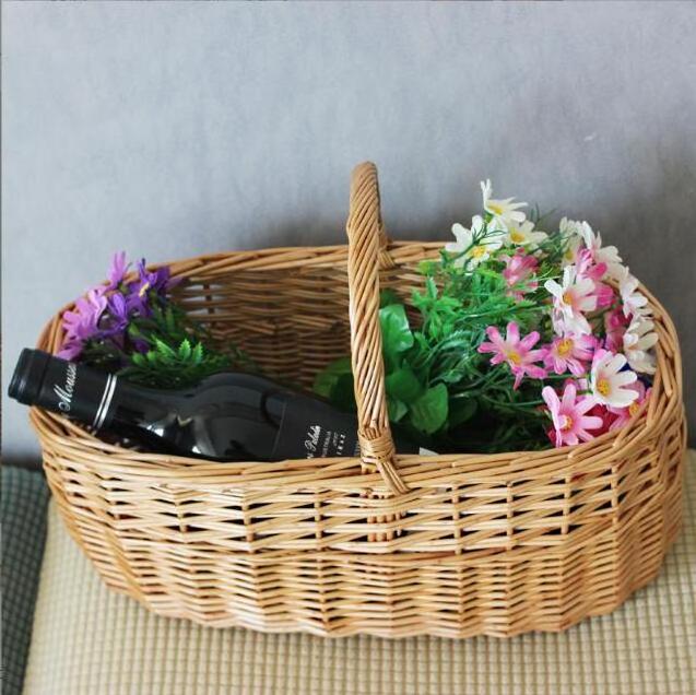 Rattan Picnic Basket Natural Wicker Woven Rattan Picnic Baskets Cheap Price