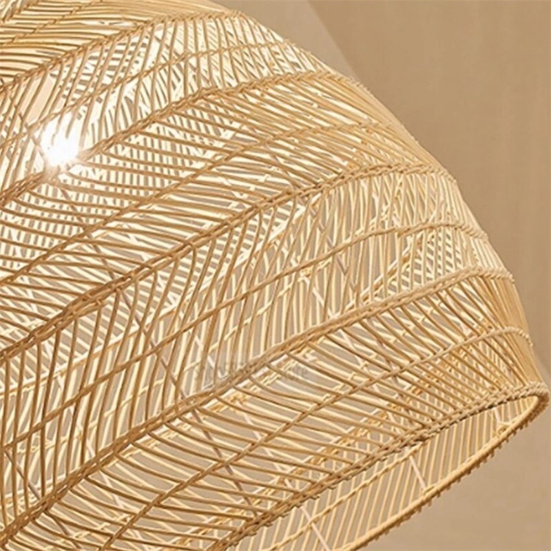 Modern Bamboo weaving bamboo Rattan Weaving Pendant lamp shade lanterns living room hotel restaurant aisle long Pendant light