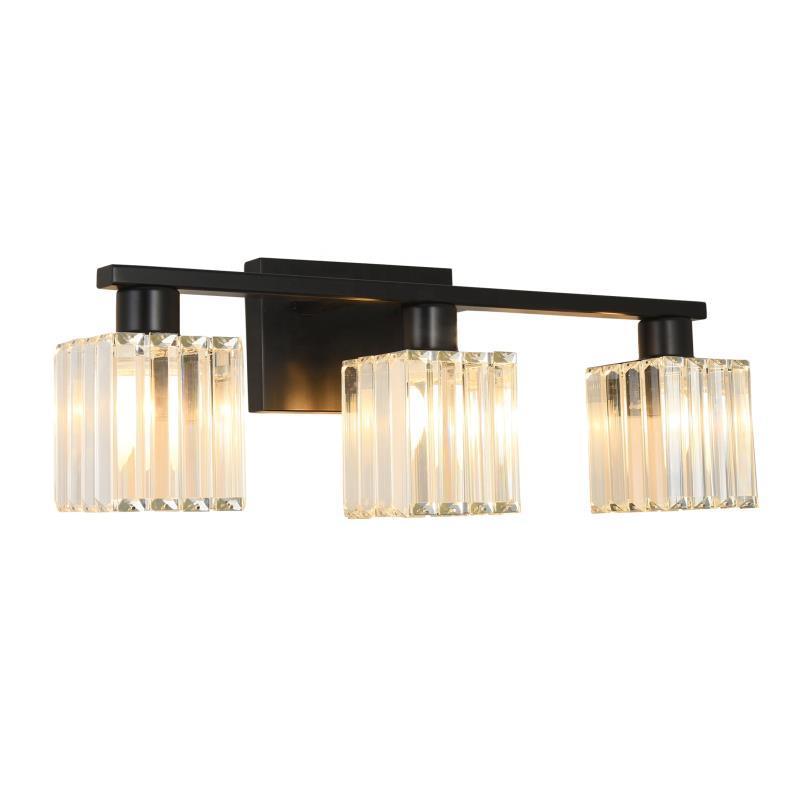 Bathroom Vanity Light for Farmhouse Bathroom 3-Lights With Milky Glass Globe Shade led classic Wall Lamp for bathroom