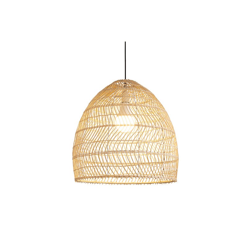 Bamboo lighting fixtures modern pendant handmade chandelier luxury lamp shade for restaurant living room dining room decor