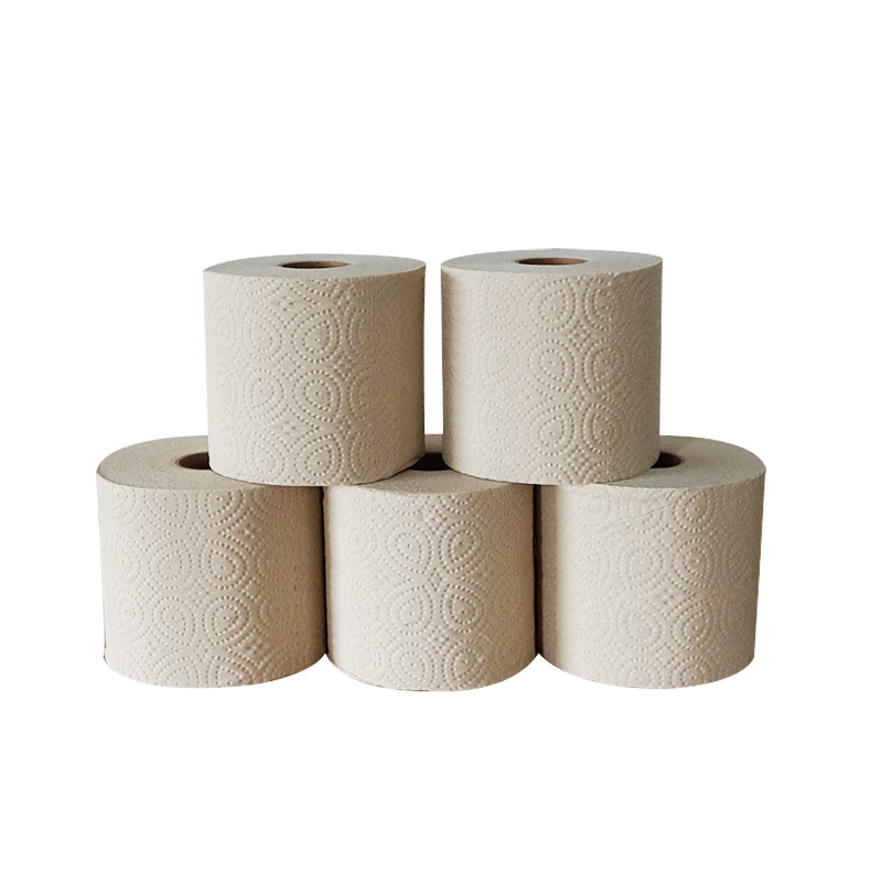 High Quality Custom Factory Direct Unbleached Toilet Paper Tissue, Virgin Bamboo 2 ply 3 ply 4 ply Toilet Paper