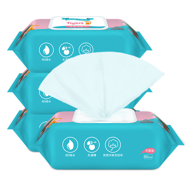 Disposable High Quality spunlace non-scented skin-friendly Wet tissue