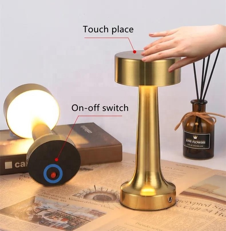 Touch Switch Led Bedside Night Lights Chargeable Desk Light Rechargeable Usb Led Table Lamp For Restaurant Hotel