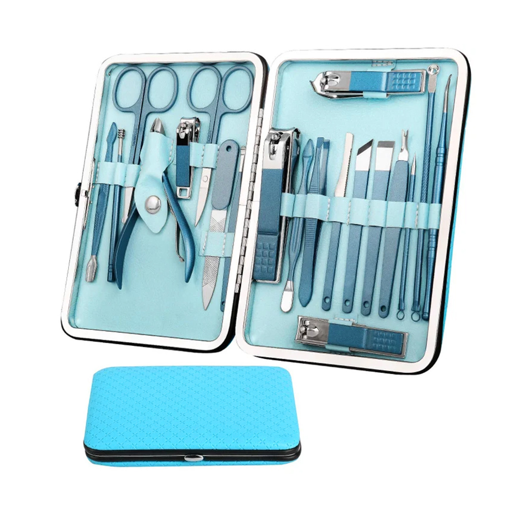 Professional Manicure Tools Kits Stainless Steel Personal Beauty Care Pedicure Tools With PU Leather Case