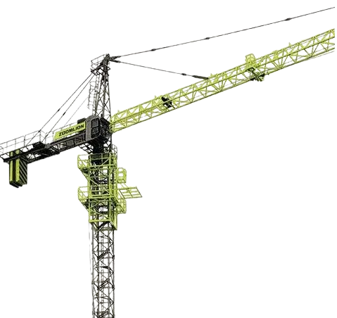 good price of green zoomlion construction flat-top tower crane model 7525-16 75m