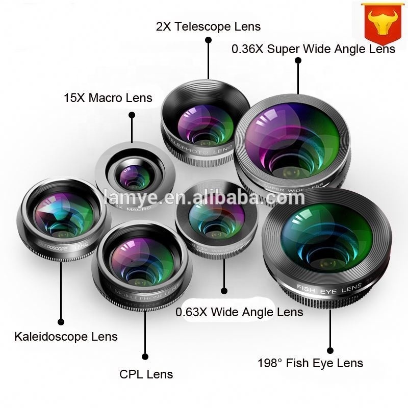 Top Seller Extra Clips Mobile Phone Camera Lens Macro 0.67x Wide Angle 180 Degree Fish Eye Lens