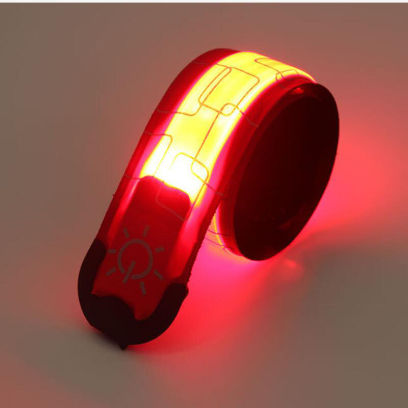 LED Glow Bracelet Light Up Slap Wrist Band Fashionable Night Safety Sports Adjustable Reflective Armband Lighting Led Wristband