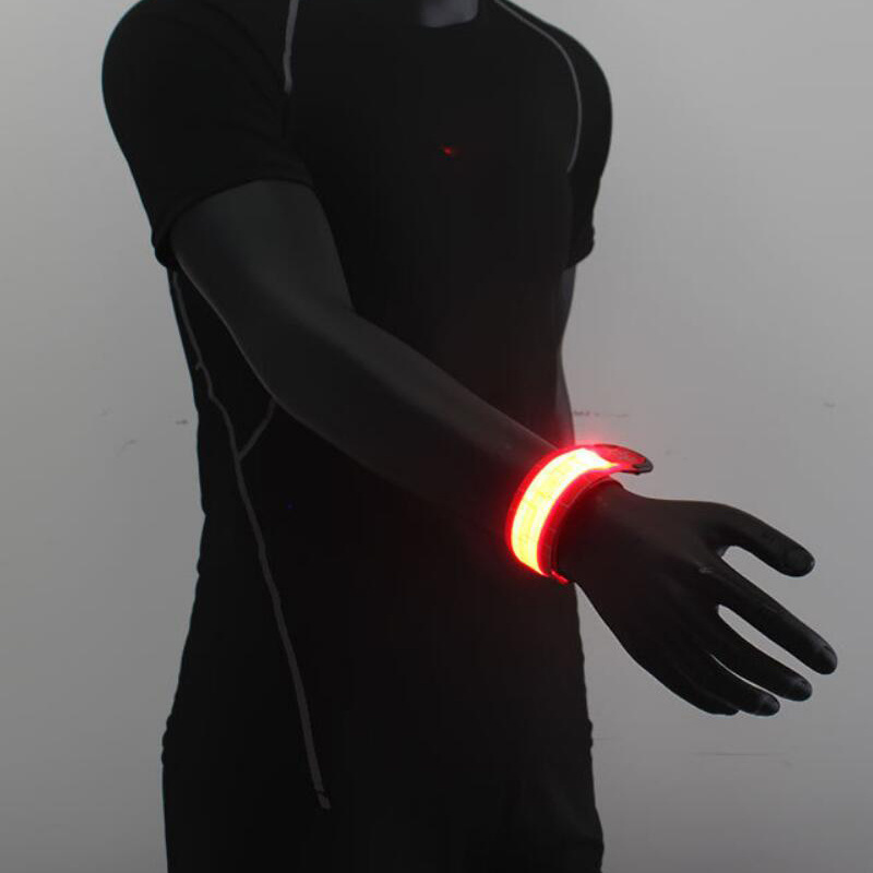 LED Glow Bracelet Light Up Slap Wrist Band Fashionable Night Safety Sports Adjustable Reflective Armband Lighting Led Wristband