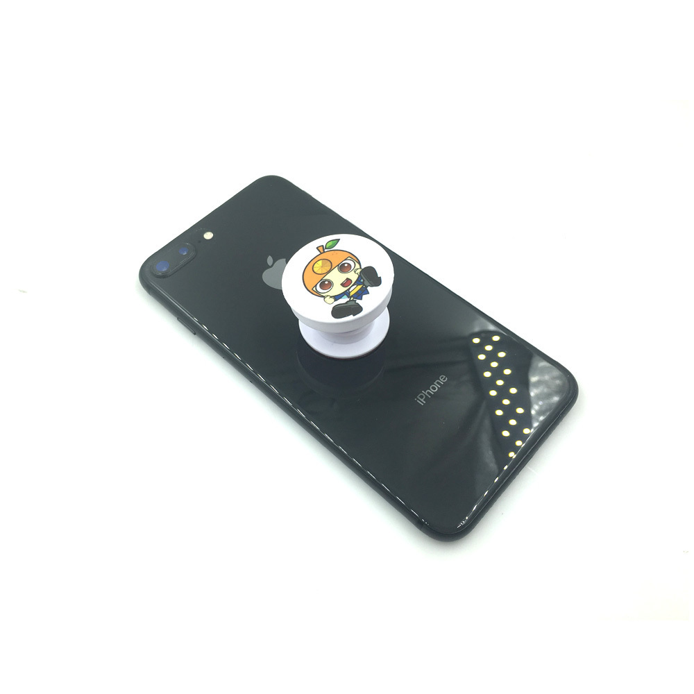 Custom Logo Round Collapsible Grip Expanding Cell Phone Socket Holder