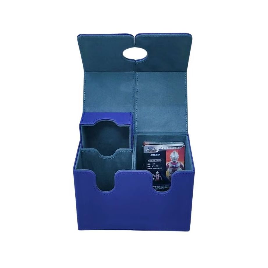 New Magnetic Game Card Case Large Size Fits Up MTG/TCG/CCG Cards Card Deck Box With Pu Divider Compatible JO-BXS-2